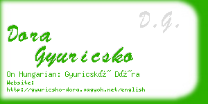 dora gyuricsko business card